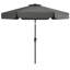 Parasol de marché Holmquist avec cantonnière festonnée, inclinaison et relevage-303353548-400481529