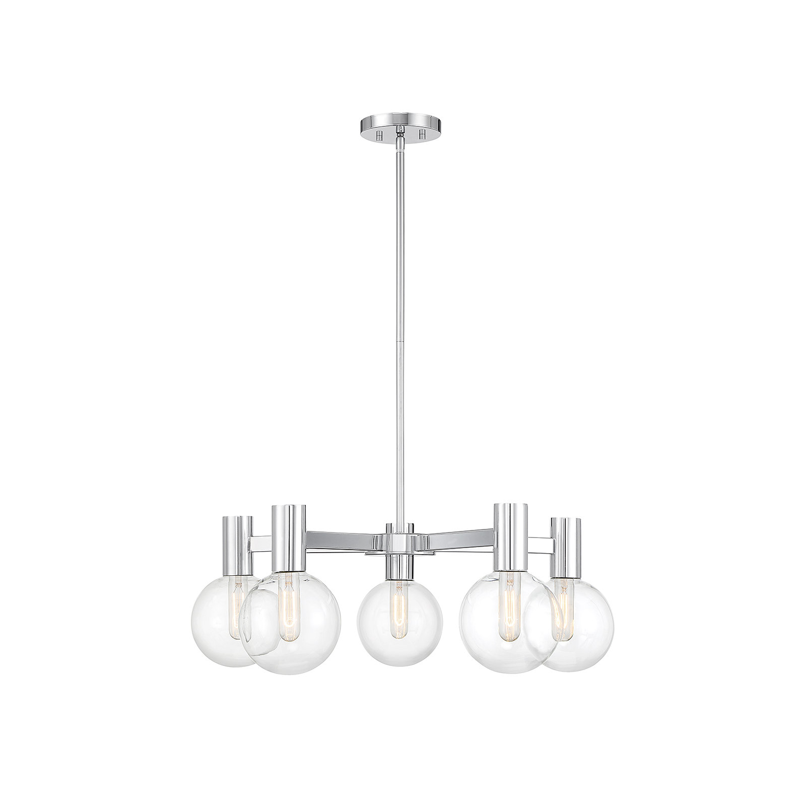 Rorem Chandelier, Chrome, 5 Lights