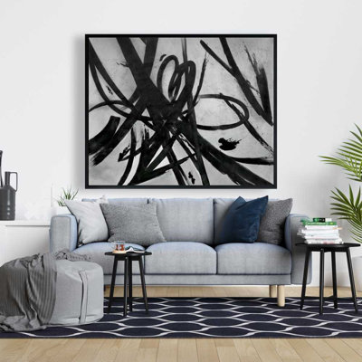 Circular Strokes - Toile encadrée moderne pour la décoration intérieure