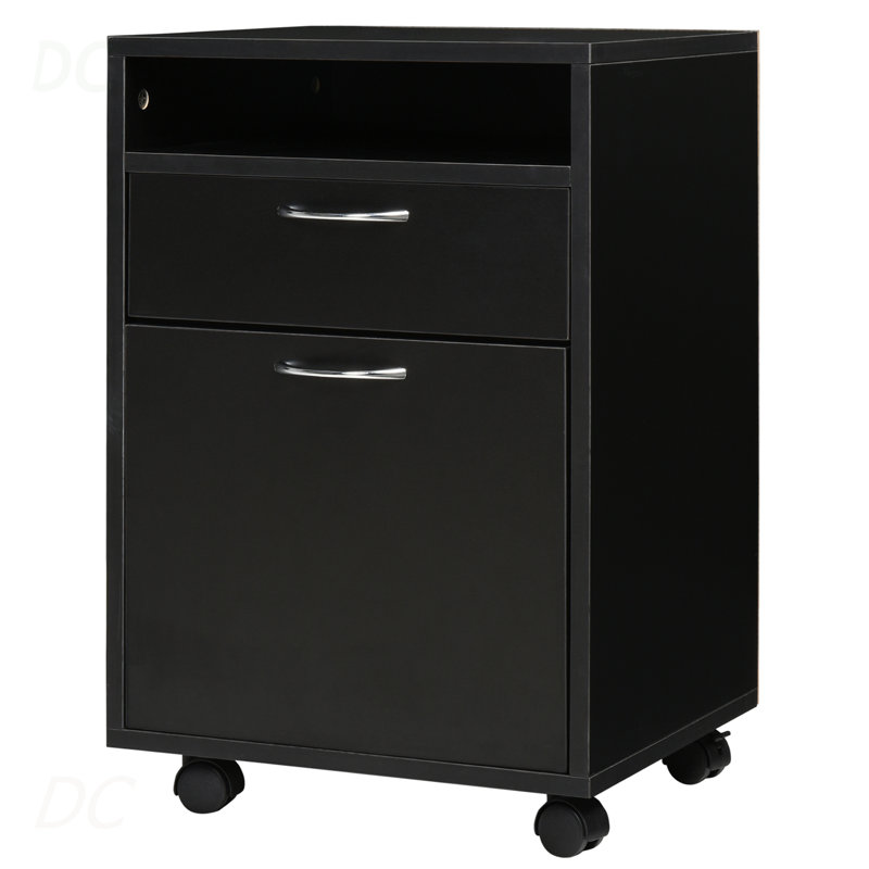 Organisateur de rangement mobile, buffet, Noir