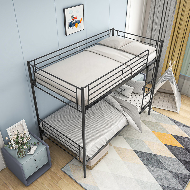 Twin Over Twin Bunk Bed With Reinforced Metal Frame, Noise-Free Design, And Ample Under-Bed Storage For Space-Smart Living.