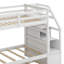 Lit superposé avec lit gigogne et escalier de rangement-1835340614