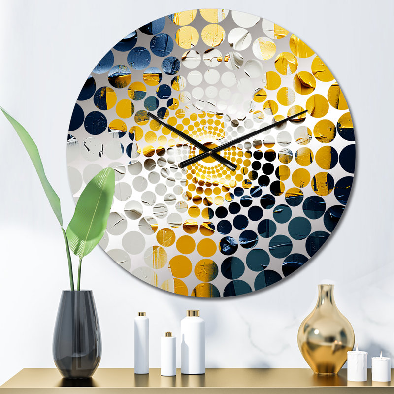 Annaly - Horloge murale peinture abstraite, Médium