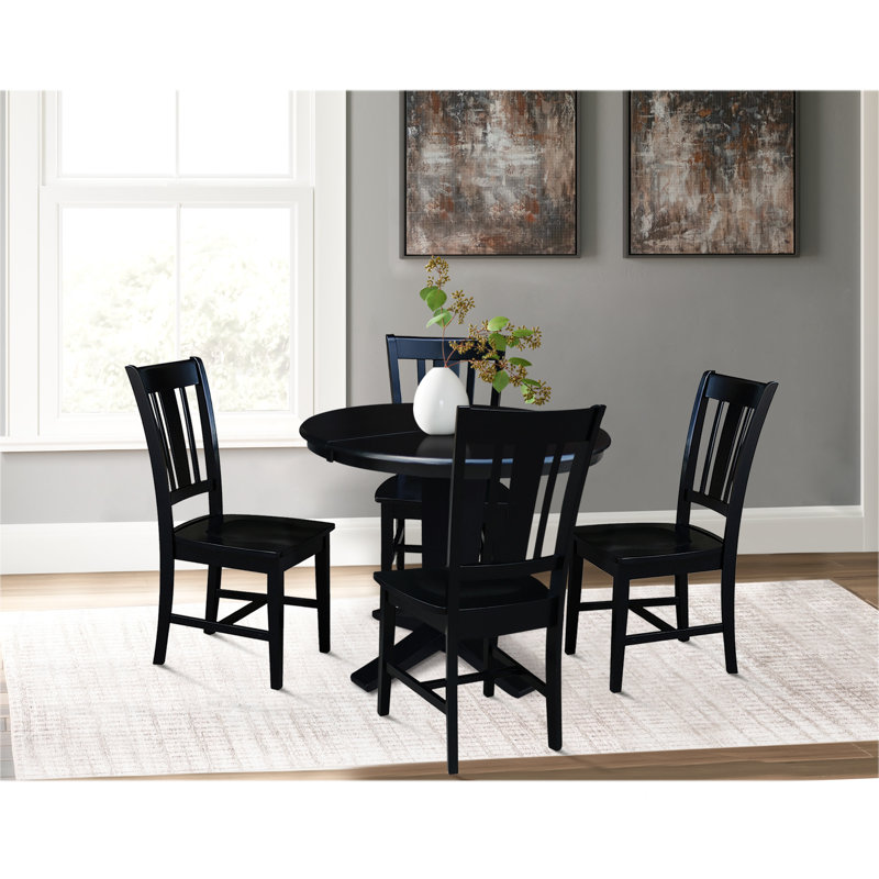 Imauri Extendable Dining Set, Black