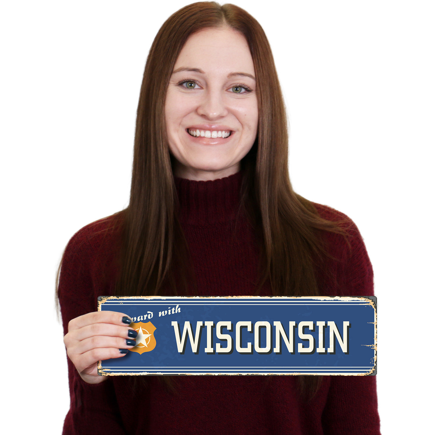 SmartSign Vintage Wisconsin State Sign Wayfair