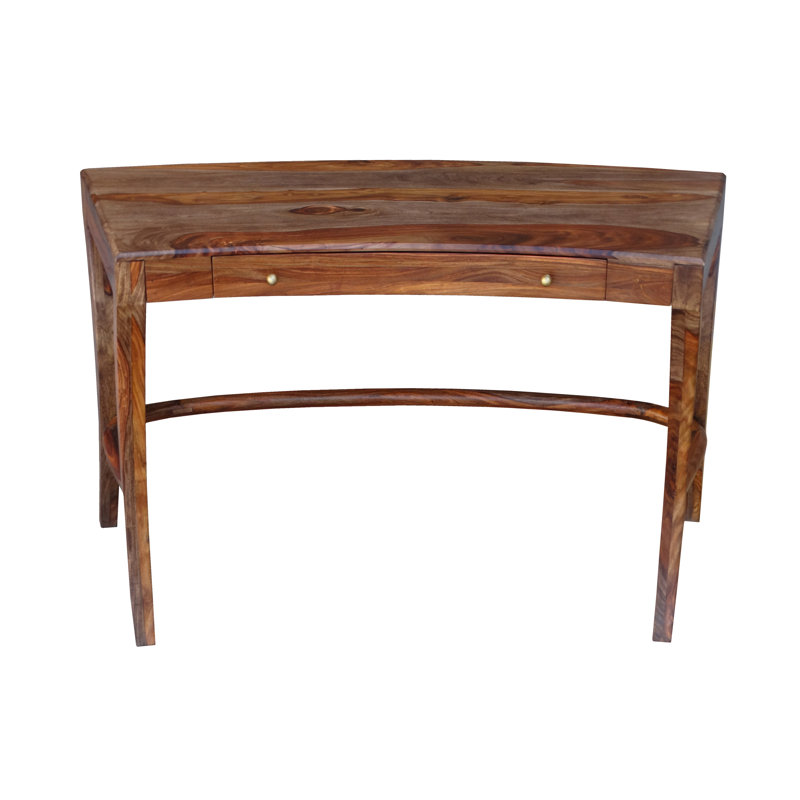 Bureau incurvé en bois à un tiroir