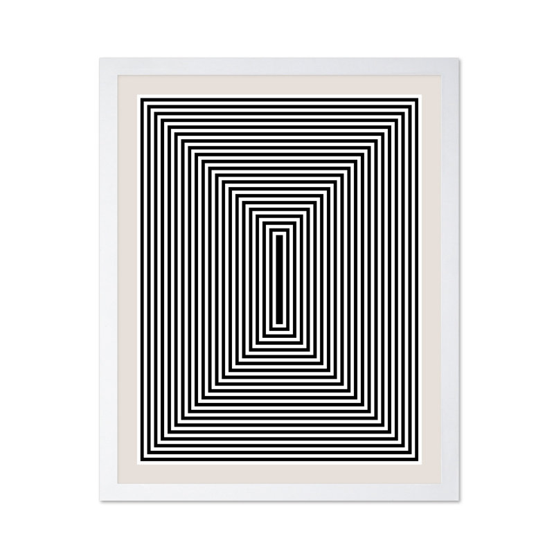 Rectangle Tunnel No1, Poster, 24"H x 32"W, White Framed