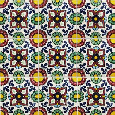 4 tuiles mexicaines TalaMex Pergolese Talavera 6 po x 6 po