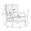Salma 26" Wide Transitional Traditional Faux Leather Accent Chair with Lumbar Pillow