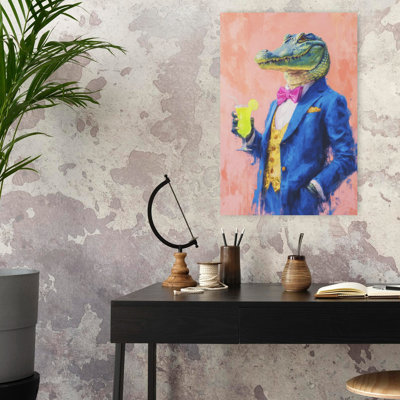Art contemporain Art crocodile contemporain surréel