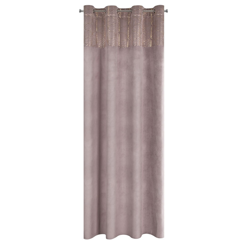 Spurrier Blackout Curtains Single Panel, Powder Rose