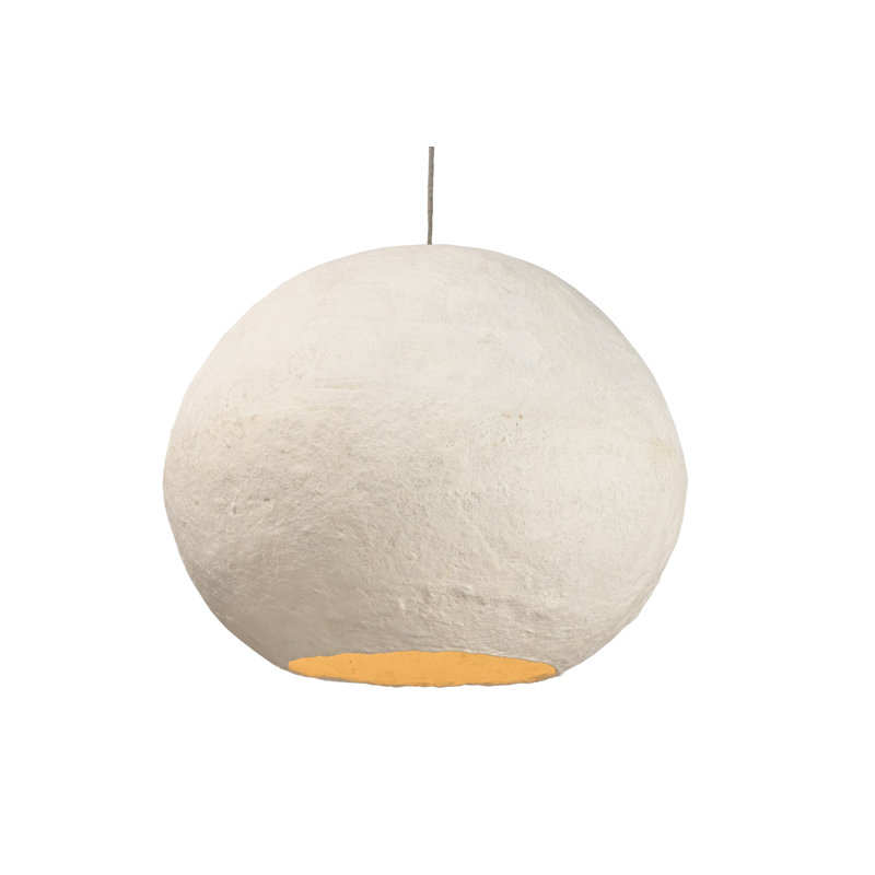 Grand luminaire suspendu en papier mâché, H 21 po x l 15 po x P 21 po