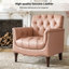 Fauteuil en cuir véritable capitonné Annja-121845631