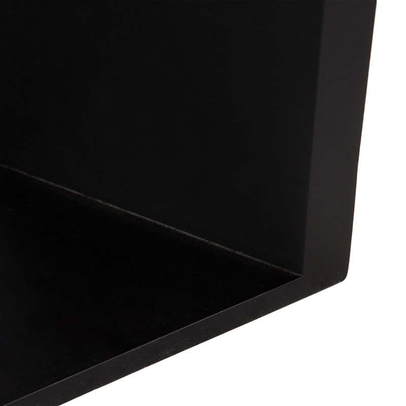 Akita Angled Three-Tier Wood Wall Shelf