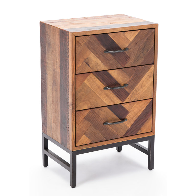 Kaneisha 20'' W Oak Wood Nightstand