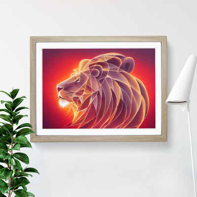 XH1022-8880X The Abstract Lion - Single Picture Frame Print