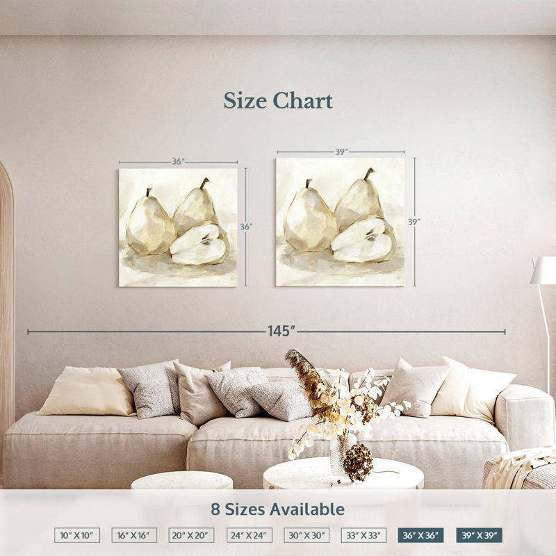 Yarlin White Pear Study I, 39" H x 39" W