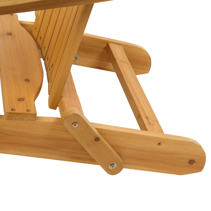 Bradlec Fir Foldable Outdoor Adirondack Chair, Beige