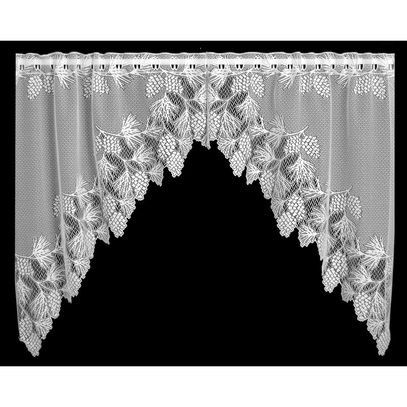 Champlain Floral Swag Window Valance, White
