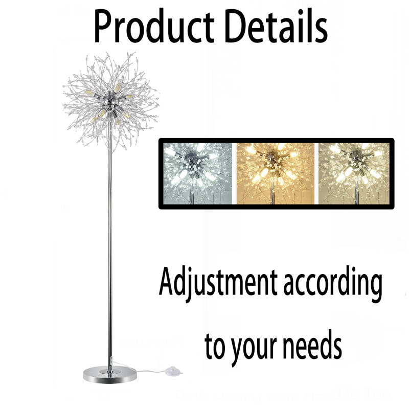 Fenno 69'' LED Column Floor Lamp, Silver