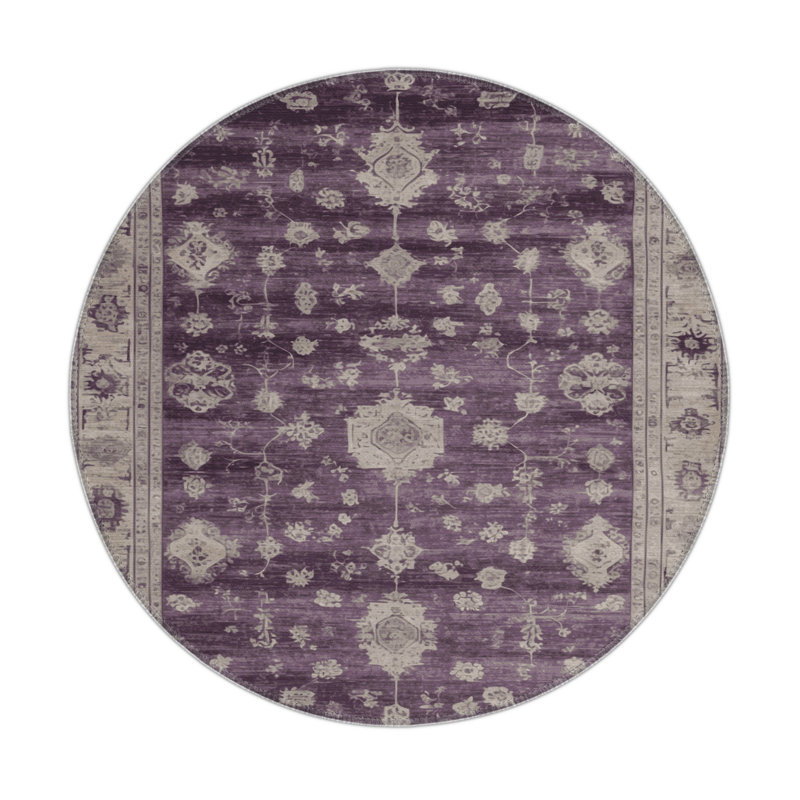 Overdyed Gray Indoor and Outdoor Area Rug, Rectangle 5' x 7'