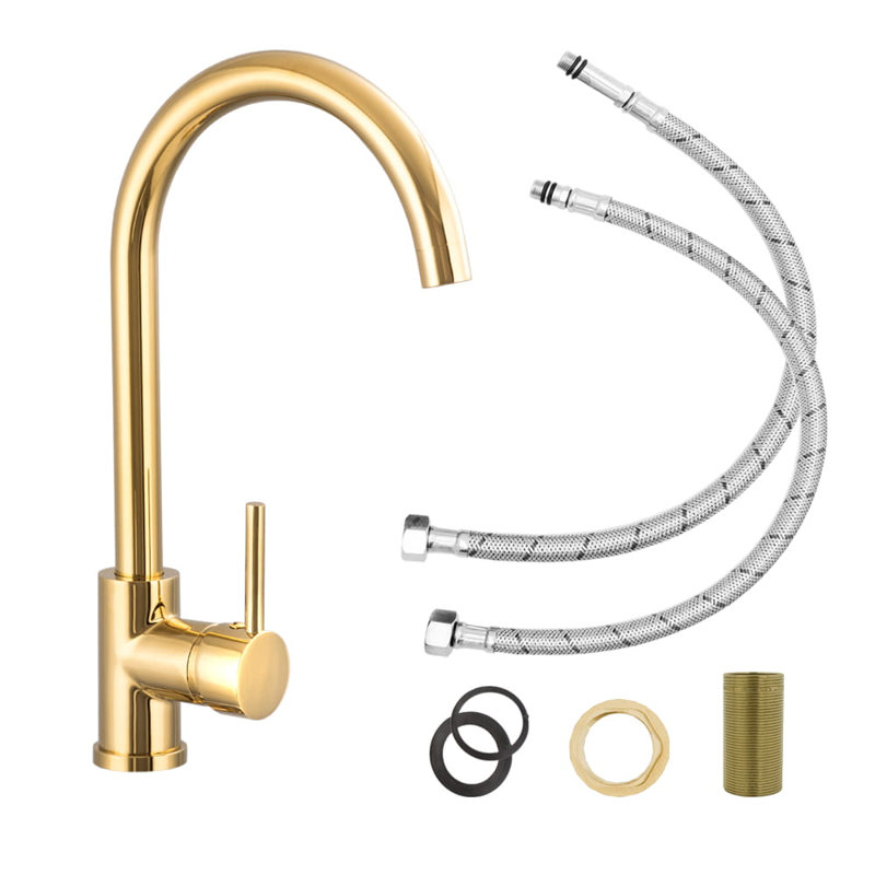 Fairmont Park Miss Kitchen Faucet, Golden
