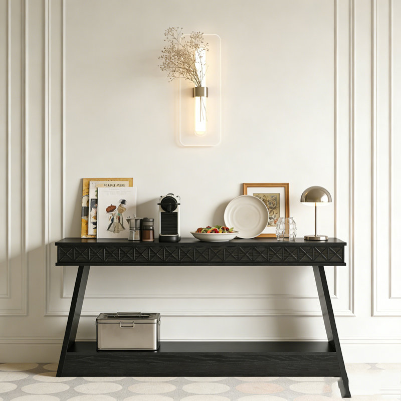 Table d'entrée, table de canapé, console, Noir