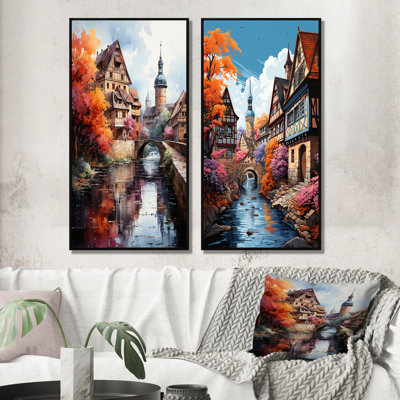 " Germany Bambergs Old Town " 2 Piece Art Set