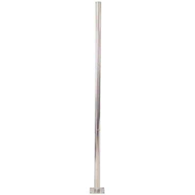 Mât de voile 8 pi en acier inoxydable 304 avec plaque de base, ensemble de pince à anneau triangulaire réglable, poteau de support pour auvent extérieur pour aire de jeu de jardin