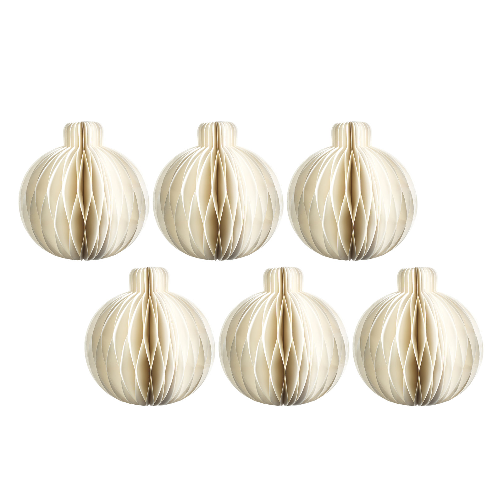 Miriam Paper Deco Sphere Ornaments, 12" H x 11" W x 11" D