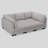 3-Seater Modular Sofa Chaise Lounge, Frostvelvet Upholstery Sofa Bed-874097729-874097728