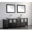  Ensemble de meuble-lavabo double 84 "avec miroir Modern-27042765