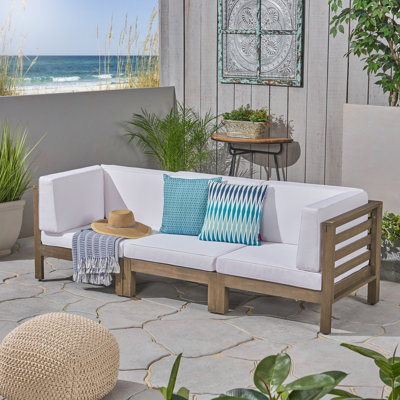 Napier Acacia 3 - Person Patio Conversation Set with Cushions