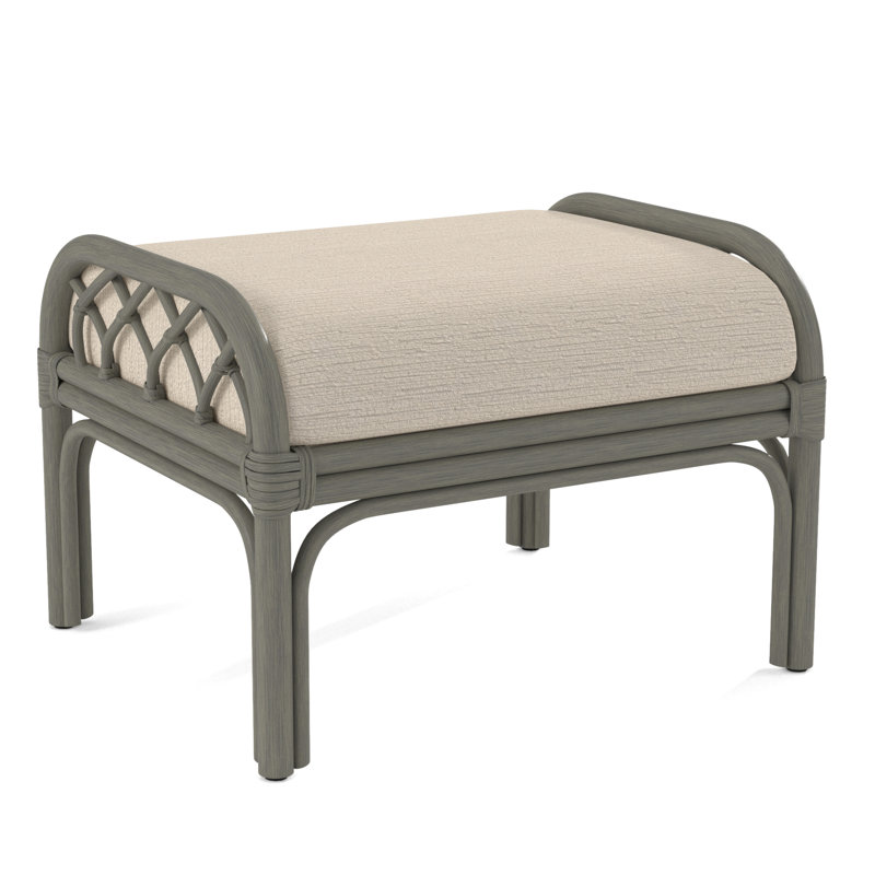 Repose-pieds rectangulaire Edgewater, Pierre grise, Performance gris sucre; 0863-84