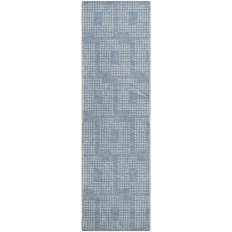 Premium Machine Washable Prisco Sky Rug, Runner 2'3" x 7'6"