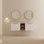 Meuble-lavabo double 59,6 po avec plateau en céramique Jasminerose