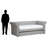 Trellis Twin Size Modern Fabric Trundle Daybed in Grey, 37.09'' H X 43.28'' W X 95.16'' L-1048902729