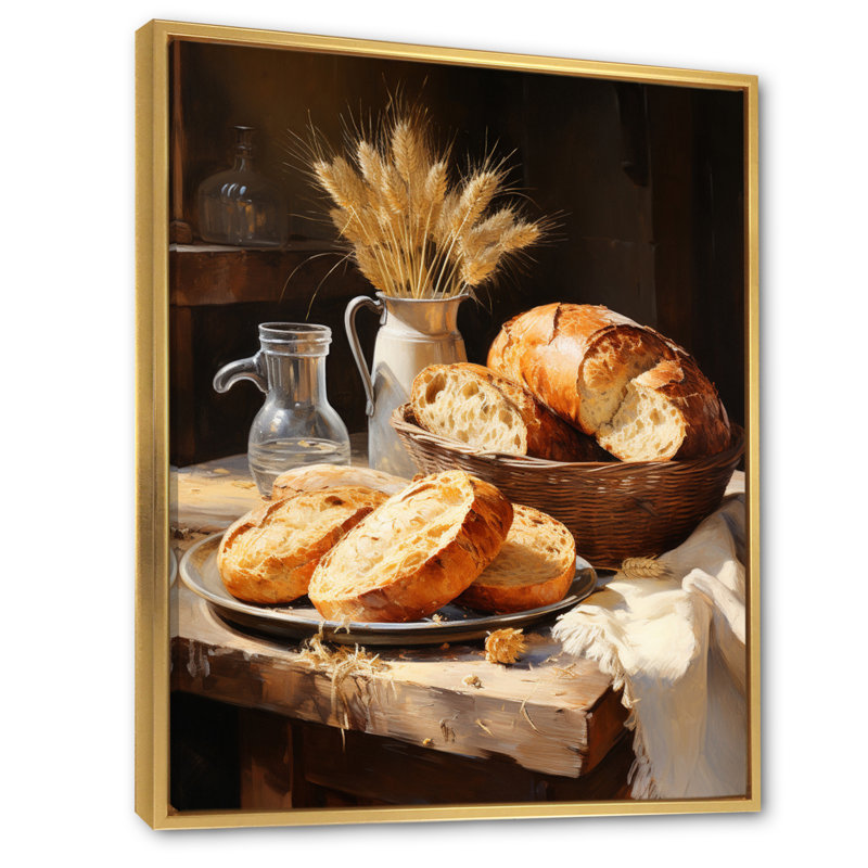 Tellson Food Pains A Rustic I, H 32 po x l 24 po x P 1 po, Cadre flottant doré