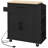 Kitchen Island with Storage, Rolling Kitchen Cart with AC Outlets and USB Ports, Microwave Stand with Towel and Spice Rack, Black-129238699
