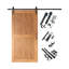 Porte de grange à rayures verticales non assemblée et non assemblée de 40 po x 80 po Homacer Early American-123048938