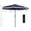 Parasol de patio de 9 pi avec bouton poussoir inclinable et manivelle Outsunny-282807740