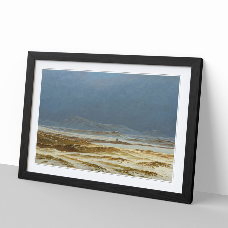 Spring Landscape by Caspar David Friedrich - Picture Frame Painting, Black, 27cm H x 36cm W x 2cm D