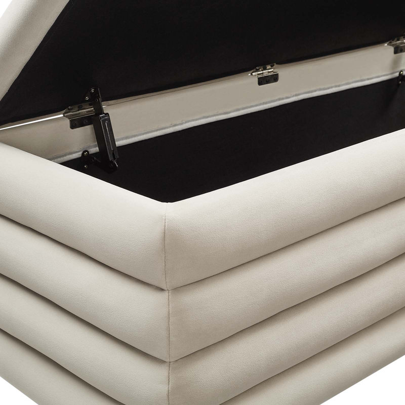 Modway Mezzo Storage Bench, Almond Performance Velvet