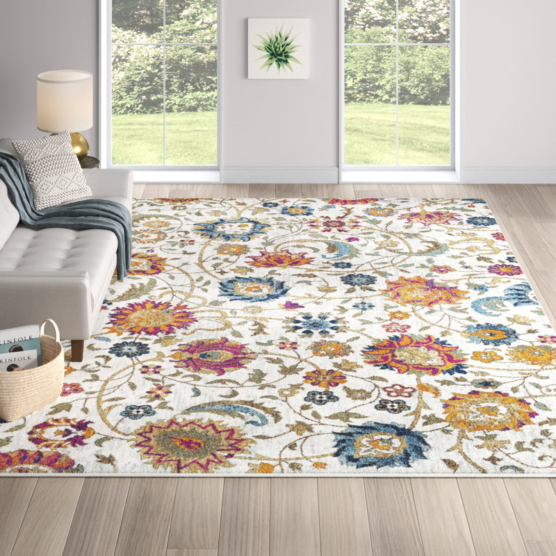 Hillsby Floral Indoor Rug, Rectangle 3'11" x 5'7"