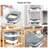 Rice Storage Containers, Collapsible 20 To 30Lbs Food Storage Bin Dispenser With Rolling Wheel And Clear Airtight Lid, BPA Free Flour, Sugar, Cereal And Dog Cat Pet Food Containers