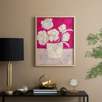 Fuchsia Arrangement I Framed Print - Solid Wood