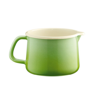 Milchtopf Smaragd aus Emaille