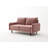 Anacapa 58" Velvet Round Arm Sofa Loveseat-928580839