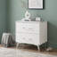 Ensemble de 2 tables de chevet contemporaines en bois d'ingénierie blanc ultrabrillant-940615288