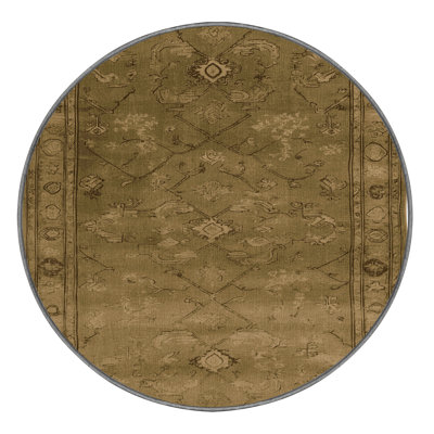 Machine Washable Overdyed Brown Area Rug